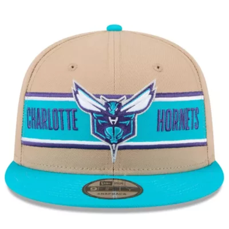 NBA Tan/Teal Charlotte Hornets 2024 NBA Draft 9FIFTY Snapback Hat