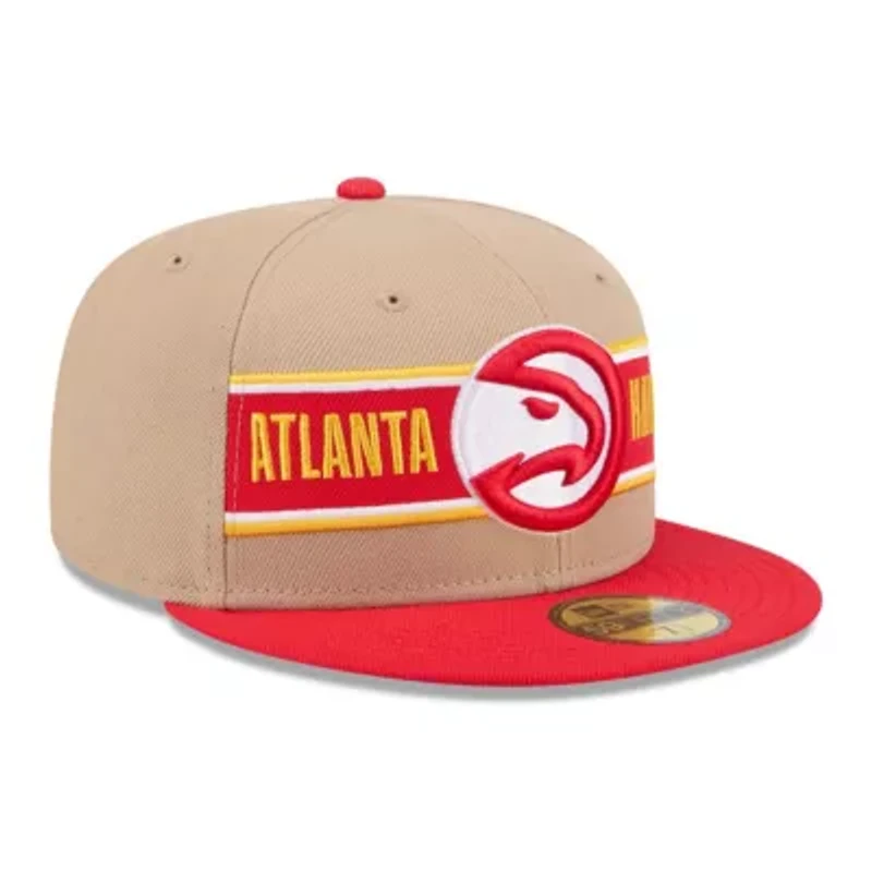 NBA Tan/Red Atlanta Hawks 2024 Draft 59FIFTY Fitted Hat