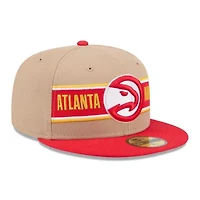 NBA Tan/Red Atlanta Hawks 2024 Draft 59FIFTY Fitted Hat