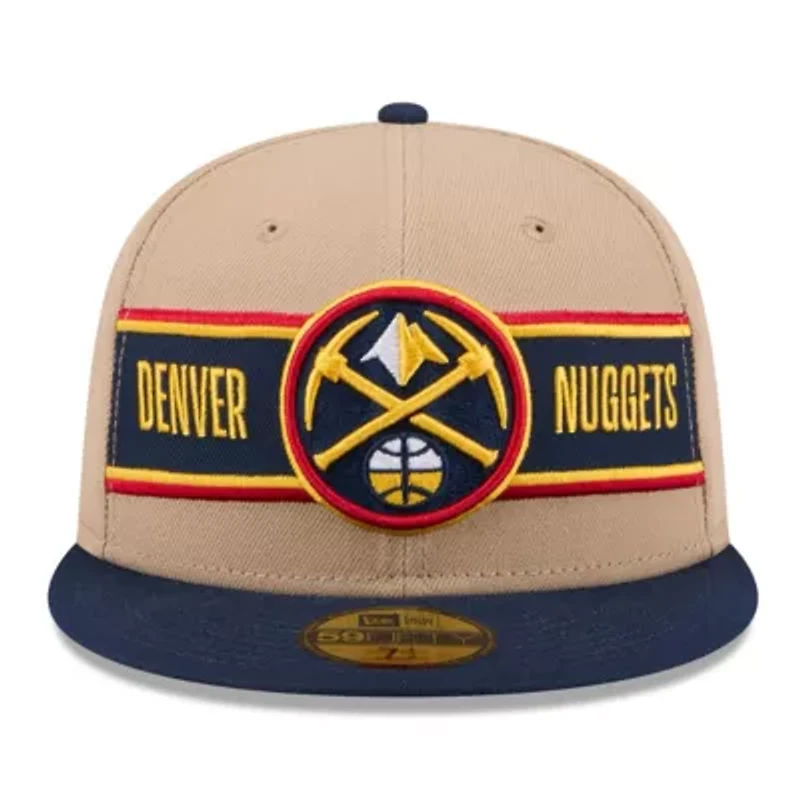 NBA Tan/Navy Denver Nuggets 2024 Draft 59FIFTY Fitted Hat