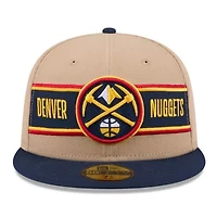NBA Tan/Navy Denver Nuggets 2024 Draft 59FIFTY Fitted Hat