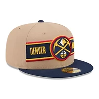NBA Tan/Navy Denver Nuggets 2024 Draft 59FIFTY Fitted Hat