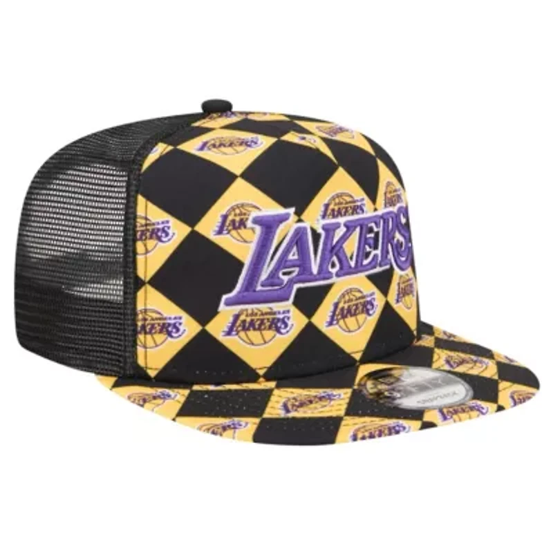 NBA Los Angeles Lakers Seeing Diamonds A-Frame Trucker 9FIFTY Snapback Hat
