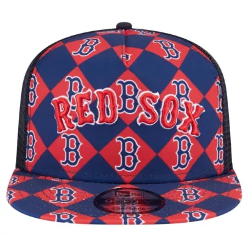 Boston Red Sox MLB Boston Sox Seeing Diamonds A-Frame Trucker 9FIFTY Snapback Hat