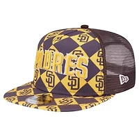 MLB San Diego Padres Seeing Diamonds A-Frame Trucker 9FIFTY Snapback Hat