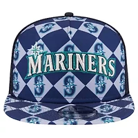 MLB Seattle Mariners Seeing Diamonds A-Frame Trucker 9FIFTY Snapback Hat