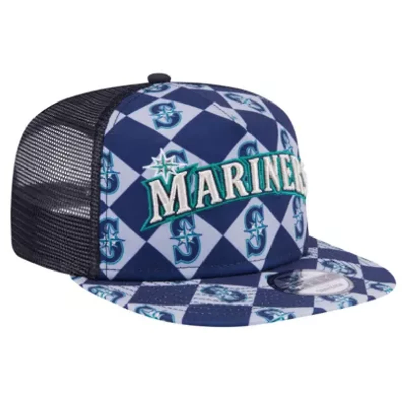 MLB Seattle Mariners Seeing Diamonds A-Frame Trucker 9FIFTY Snapback Hat