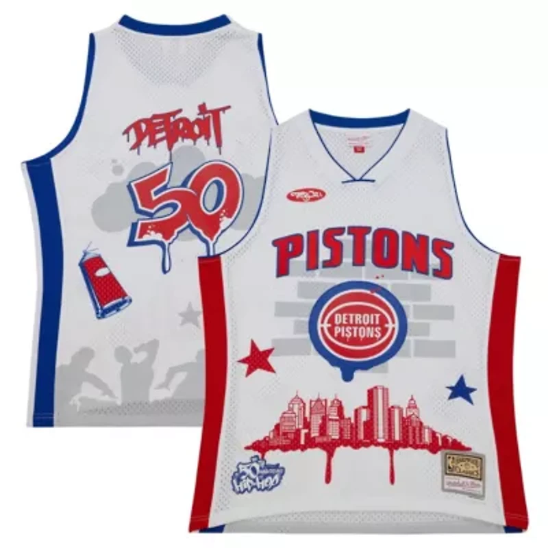 NBA x Tats Cru Detroit Pistons Hardwood Classics Fashion Jersey