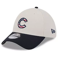 MLB Khaki/Black Chicago Cubs 2024 Fourth of July 39THIRTY Flex Hat