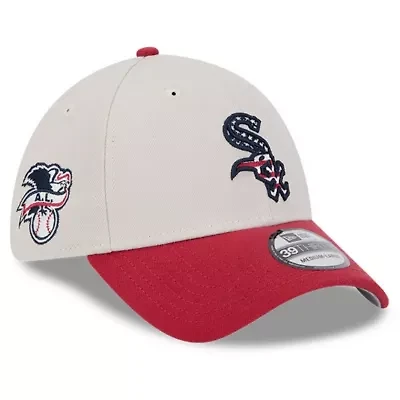 Chicago White Sox MLB Khaki/Red 2024 Fourth of July 39THIRTY Flex Hat