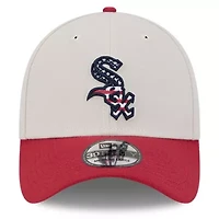 Chicago White Sox MLB Khaki/Red 2024 Fourth of July 39THIRTY Flex Hat