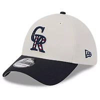MLB Khaki/Black Colorado Rockies 2024 Fourth of July 39THIRTY Flex Hat