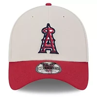 MLB Khaki/Red Los Angeles Angels 2024 Fourth of July 39THIRTY Flex Hat