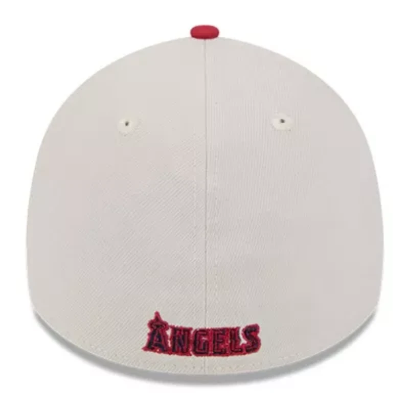 MLB Khaki/Red Los Angeles Angels 2024 Fourth of July 39THIRTY Flex Hat