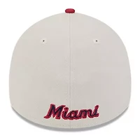 MLB Khaki/Red Miami Marlins 2024 Fourth of July 39THIRTY Flex Hat