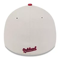 Cooperstown Teams Khaki/Red Oakland Athletics 2024 Fourth of July 39THIRTY Flex Hat