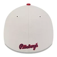 MLB Khaki/Red Pittsburgh Pirates 2024 Fourth of July 39THIRTY Flex Hat