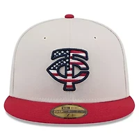 MLB Khaki/Red Minnesota Twins 2024 Fourth of July 59FIFTY Fitted Hat