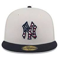 MLB Khaki/Black New York Yankees 2024 Fourth of July 59FIFTY Fitted Hat
