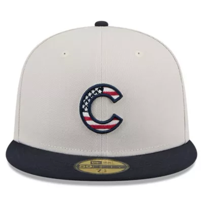 MLB Khaki/Black Chicago Cubs 2024 Fourth of July 59FIFTY Fitted Hat