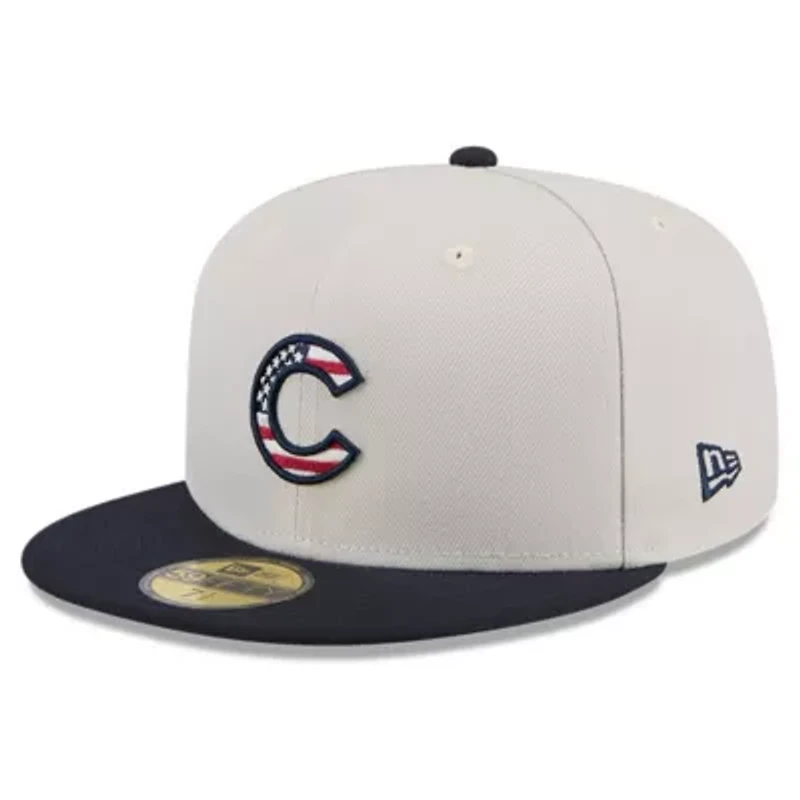 MLB Khaki/Black Chicago Cubs 2024 Fourth of July 59FIFTY Fitted Hat