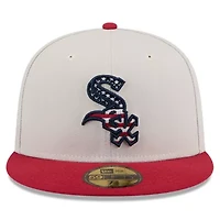 Chicago White Sox MLB Khaki/Red 2024 Fourth of July 59FIFTY Fitted Hat