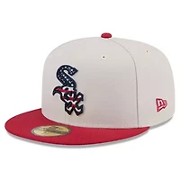 Chicago White Sox MLB Khaki/Red 2024 Fourth of July 59FIFTY Fitted Hat