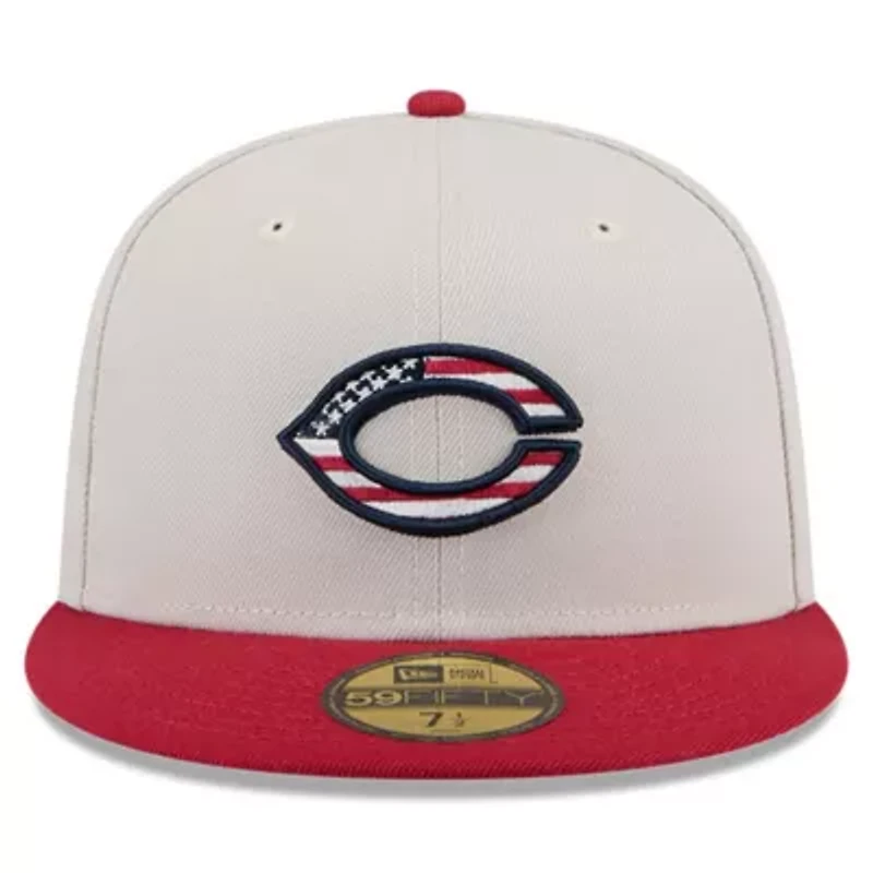 MLB Khaki/Red Cincinnati Reds 2024 Fourth of July 59FIFTY Fitted Hat