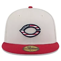 MLB Khaki/Red Cincinnati Reds 2024 Fourth of July 59FIFTY Fitted Hat