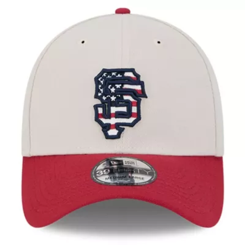 MLB Khaki/Red San Francisco Giants 2024 Fourth of July 39THIRTY Flex Hat