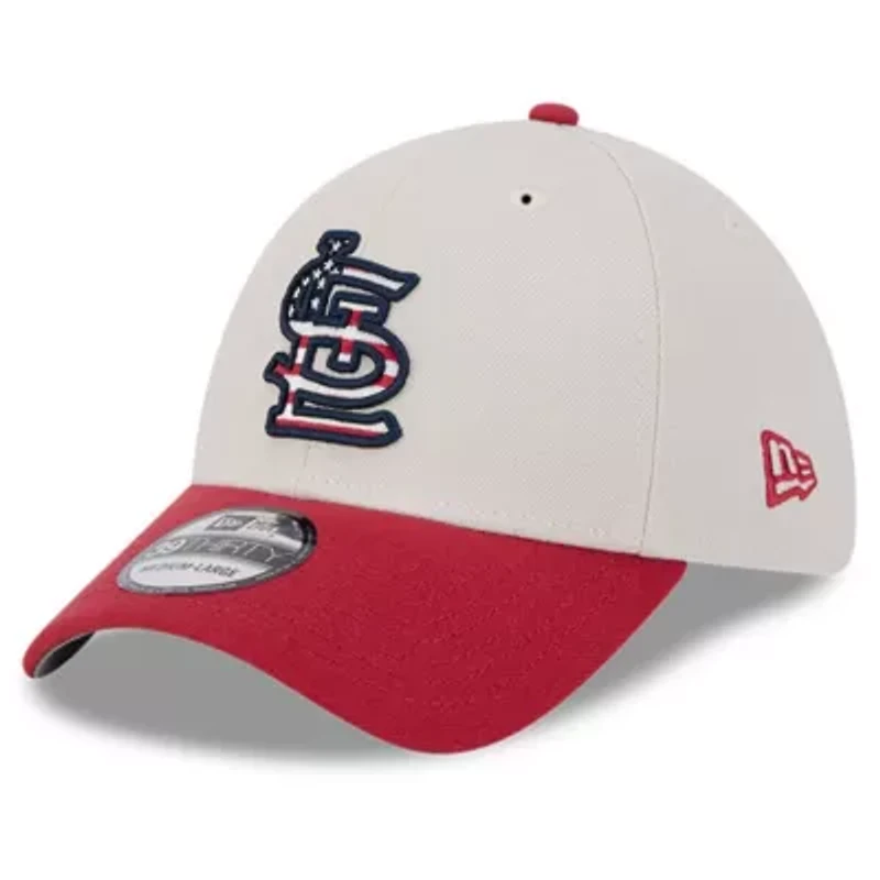 MLB Khaki/Red St. Louis Cardinals 2024 Fourth of July 39THIRTY Flex Hat
