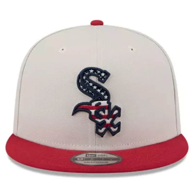 Chicago White Sox MLB Khaki/Red Chicago Sox 2024 Fourth of July 9FIFTY Snapback Hat