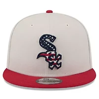 Chicago White Sox MLB Khaki/Red Chicago Sox 2024 Fourth of July 9FIFTY Snapback Hat