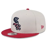 Chicago White Sox MLB Khaki/Red Chicago Sox 2024 Fourth of July 9FIFTY Snapback Hat