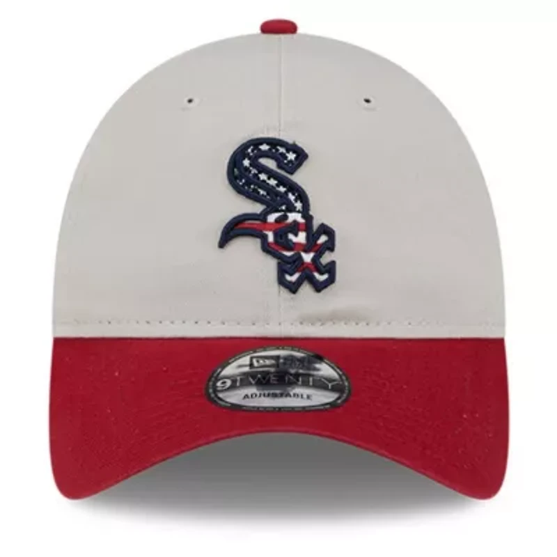 Chicago White Sox MLB Khaki/Red Chicago Sox 2024 Fourth of July 9TWENTY Adjustable Hat
