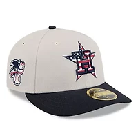 MLB Khaki/Black Houston Astros 2024 Fourth of July Low 59FIFTY Fitted Hat