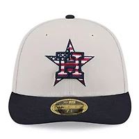 MLB Khaki/Black Houston Astros 2024 Fourth of July Low 59FIFTY Fitted Hat