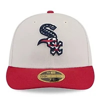 Chicago White Sox MLB Khaki/Red 2024 Fourth of July Low 59FIFTY Fitted Hat