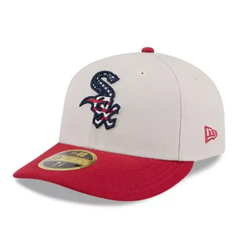 Chicago White Sox MLB Khaki/Red 2024 Fourth of July Low 59FIFTY Fitted Hat