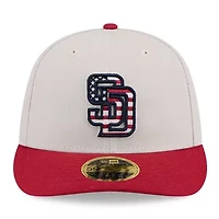 MLB Khaki/Red San Diego Padres 2024 Fourth of July Low 59FIFTY Fitted Hat