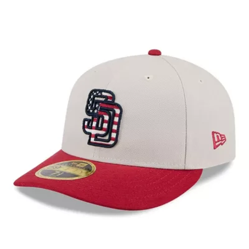 MLB Khaki/Red San Diego Padres 2024 Fourth of July Low 59FIFTY Fitted Hat