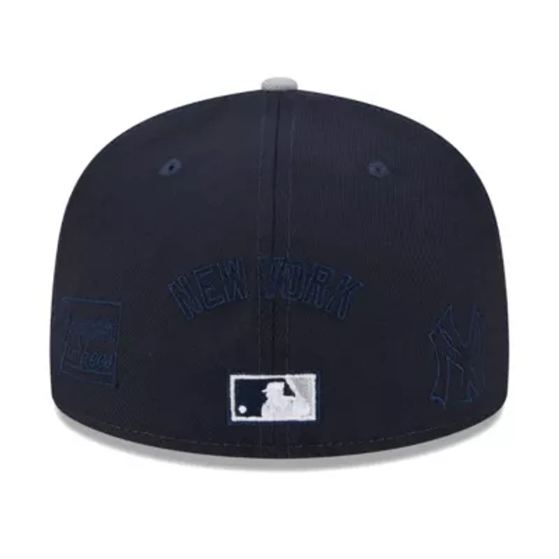 MLB Navy/Gray New York Yankees Multi Logo 59FIFTY Fitted Hat