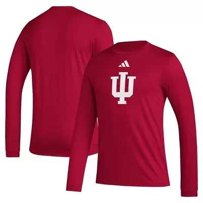 NCAA Indiana Hoosiers Primary Locker Logo Pre-Game Long Sleeve T-Shirt
