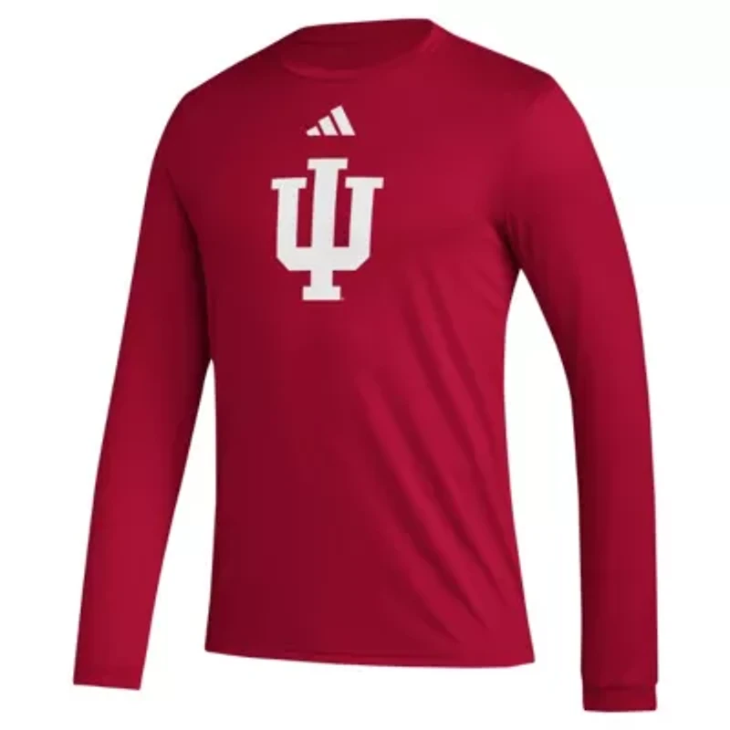 NCAA Indiana Hoosiers Primary Locker Logo Pre-Game Long Sleeve T-Shirt
