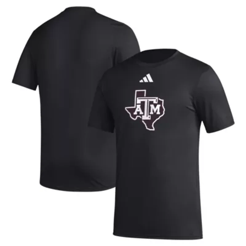 NCAA Texas A&M Aggies Primary Locker Logo Pre-Game AEROREADY T-Shirt