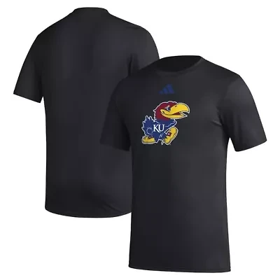 NCAA Kansas Jayhawks Primary Locker Logo Pre-Game AEROREADY T-Shirt