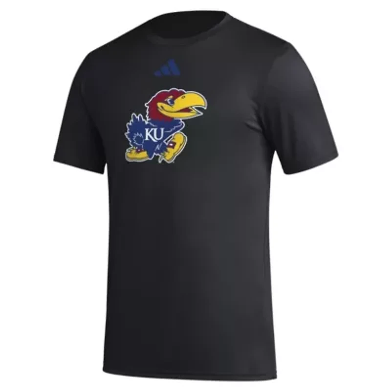 NCAA Kansas Jayhawks Primary Locker Logo Pre-Game AEROREADY T-Shirt