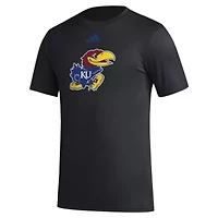 NCAA Kansas Jayhawks Primary Locker Logo Pre-Game AEROREADY T-Shirt