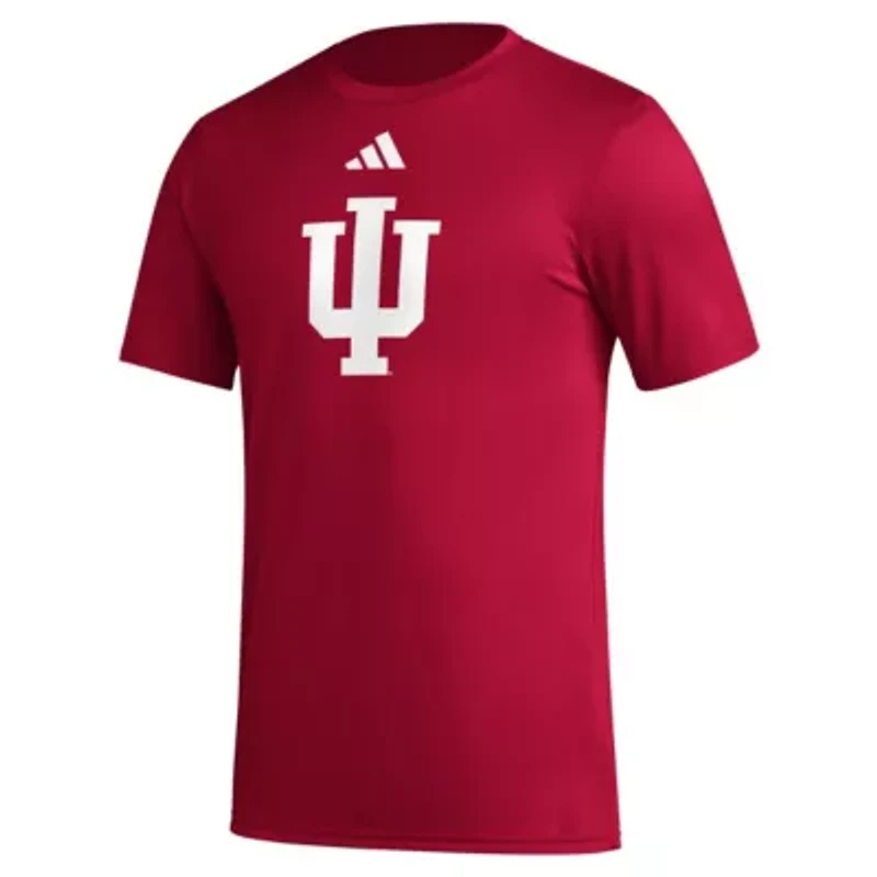 NCAA Indiana Hoosiers Primary Locker Logo Pre-Game AEROREADY T-Shirt