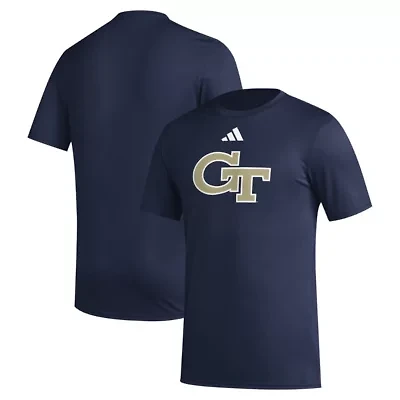Georgia Tech Yellow Jackets NCAA Primary Locker Logo Pre-Game AEROREADY T-Shirt